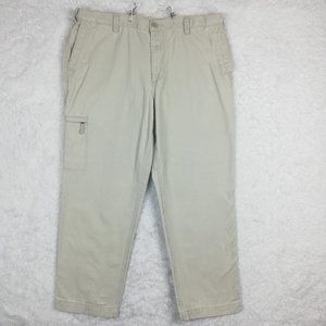Dockers Mens Pants‎ D3 Classic Comfort Cargo Light Buff Zipper Pocket 40x30